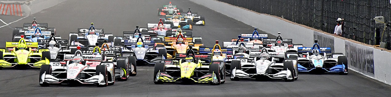indy cars racing to through the start line Tallahassee